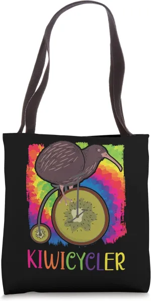 Birdwatching Bike Biking Tote Bag Kiwicycler comic quarrelsome cabin driver New Zealand Kiwi Bird 