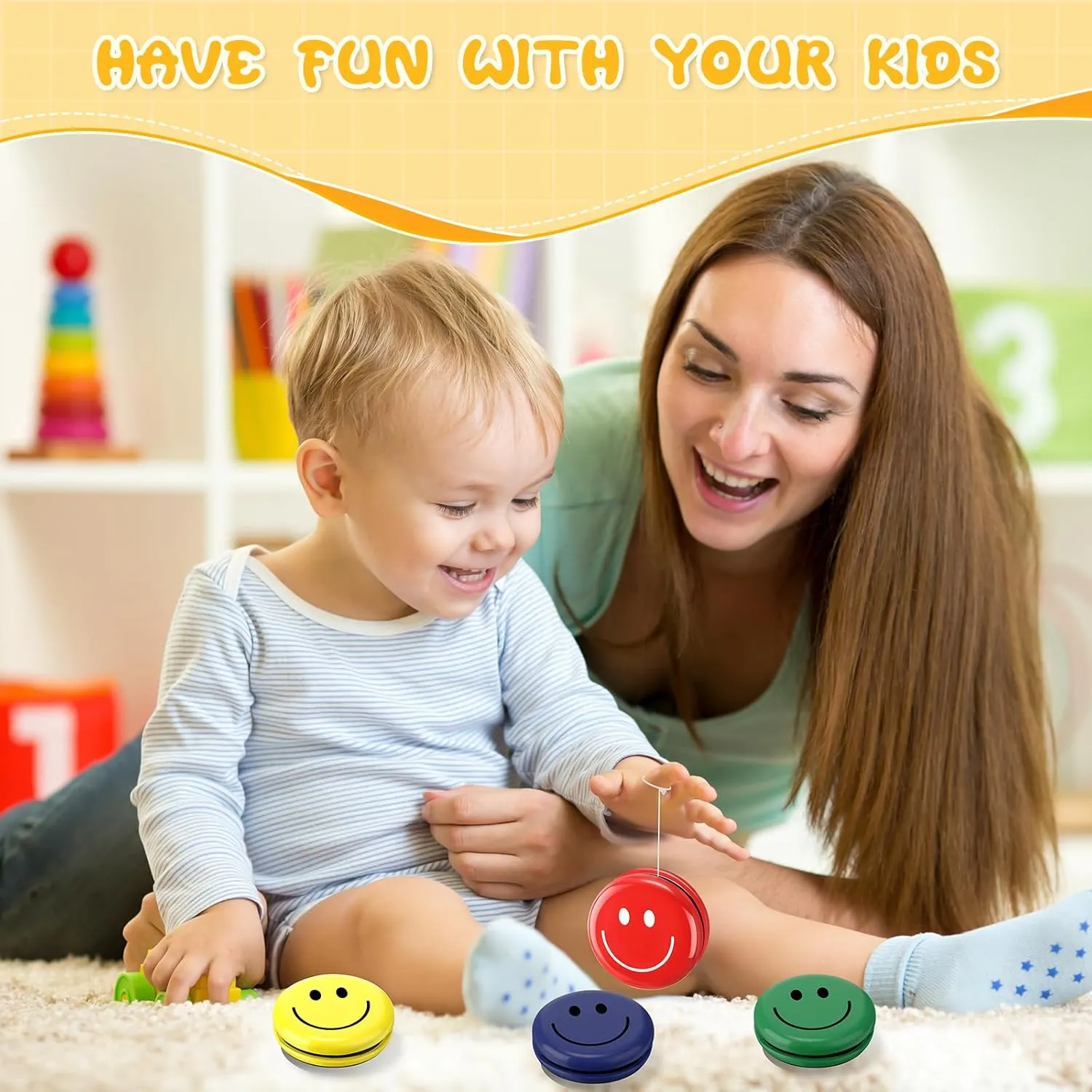 Birthday Party Favors$ Holiday Stocking Fillers$ Classroom Prizes (Smile Face) Lenwen 50 coarse kestrel deny moth potentially Pcs Yoyos for Kids$ Beginners Metal Yo Yo Toys with Colorful Designs Adults Teens 