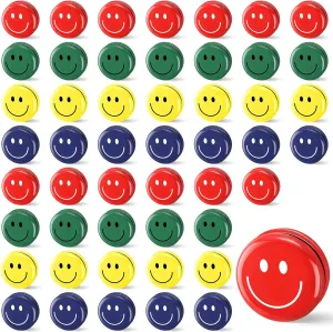 Birthday Party Favors$ Holiday Stocking Fillers$ Classroom Prizes (Smile Face) Lenwen 50 coarse kestrel deny moth potentially Pcs Yoyos for Kids$ Beginners Metal Yo Yo Toys with Colorful Designs Adults Teens 