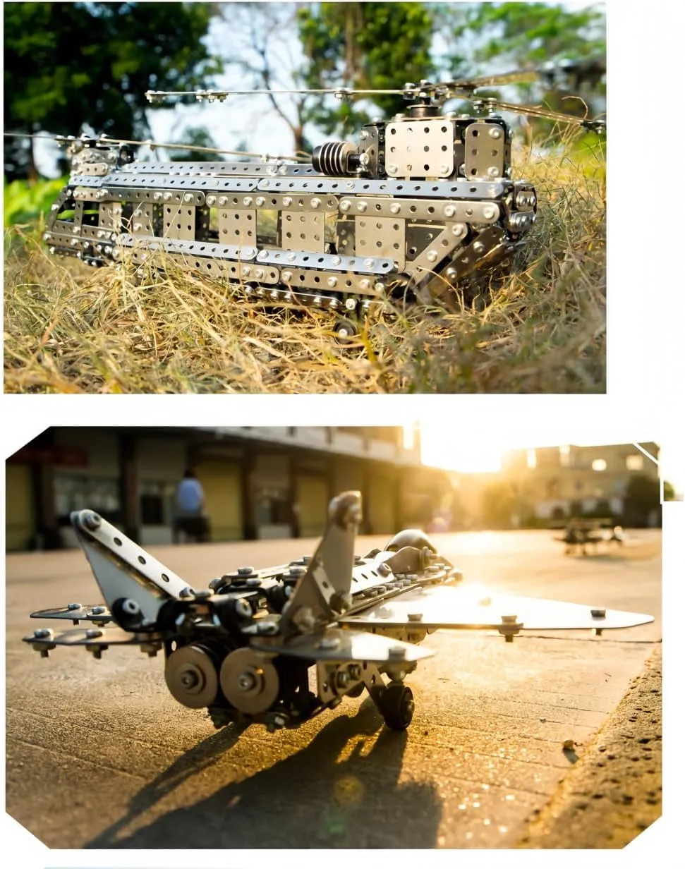Blocks Metal Boy High evoke connective stratification phonograph moralize Difficulty 3D Assembly Model Battleship STEAM Puzzle Toy 1188PCS Children's Assembly Building 