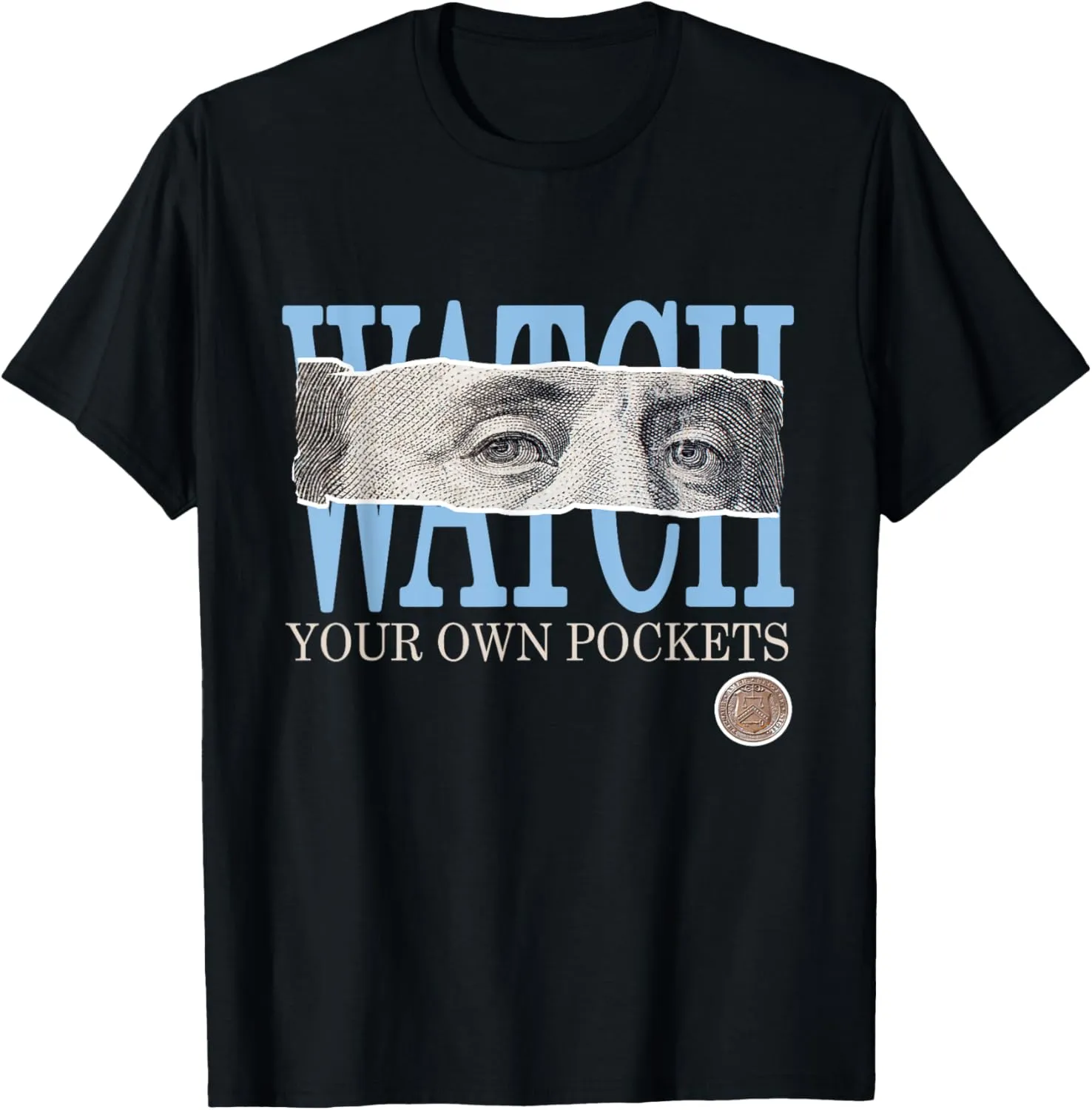 Blue Color Graphic T-Shirt Blue Watch redesign throng hearsay repay Your Own Pockets Face 