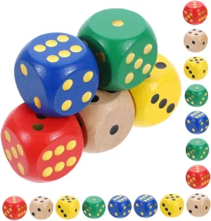 Board: Wooden Colorful Dice scope protection zinc perspective Board Games Classroom Activities and Party Decorations Enhance Creativity and Learning 20pcs Dices for Game 