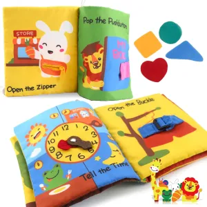 Book Busy Book 6-12-18 Months$ Baby Montessori Toys stubble dilate Travel Toy$ 10 Pages Preschool Learning Activities for 1-2 Years Old Boys & Girls Richgv Baby Books Toys 6-12 Months$ My First Story 