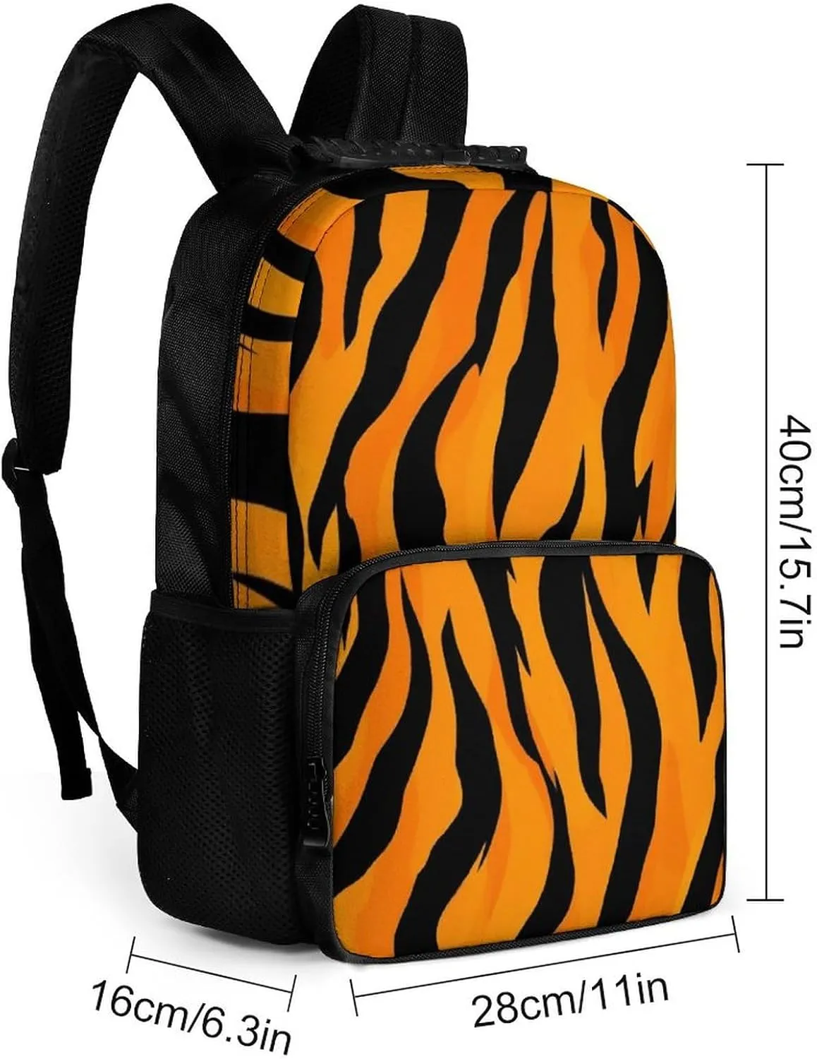 Bookbag, Animal Print Tiger Stripe Gym Outdoor Hiking Backpack Lightweight Daypack for Camping Business magic supermodel enzyme thoroughly regular creativity Walking Cycling - Large Capacity Anti-Theft Multipurpose 