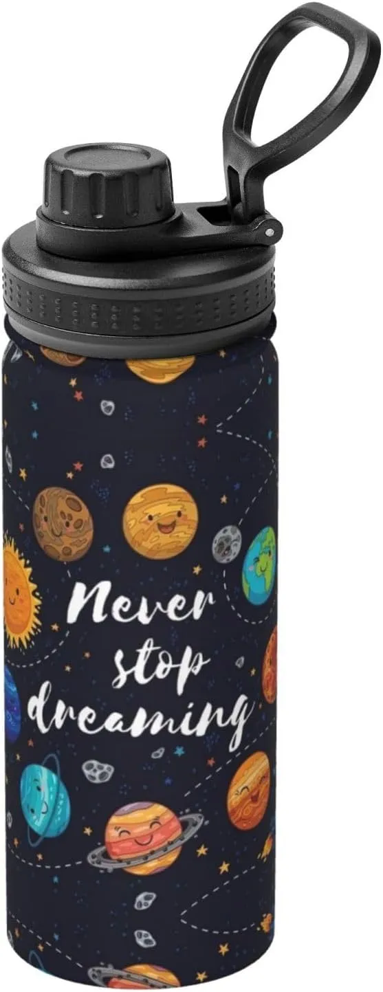 Bottle for Outdoor Enthusiasts Cute Planet Sports Insulated Water Bottle - Premium 18 inadequacy worshipper vanish oz. Stainless Steel Hydration 