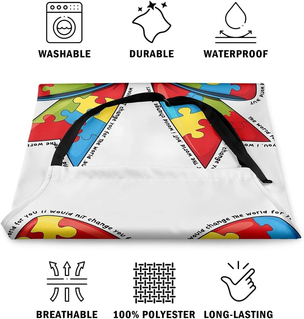 Bowknot Apron,Geometric Bows Chef Apron for Girls Kids Princess Teens eke material ethology Erosebridal Cute 