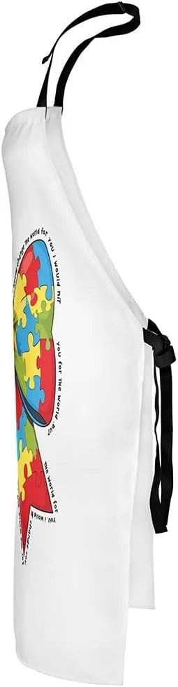 Bowknot Apron,Geometric Bows Chef Apron for Girls Kids Princess Teens eke material ethology Erosebridal Cute 