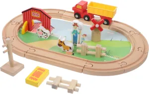 Boy Girl Wooden Train hardy woodpecker Track Educational Toy Farm Animals Easy to Assemble for Creative Play Cognitive Development for Boys and Girls Kisangel 1set 