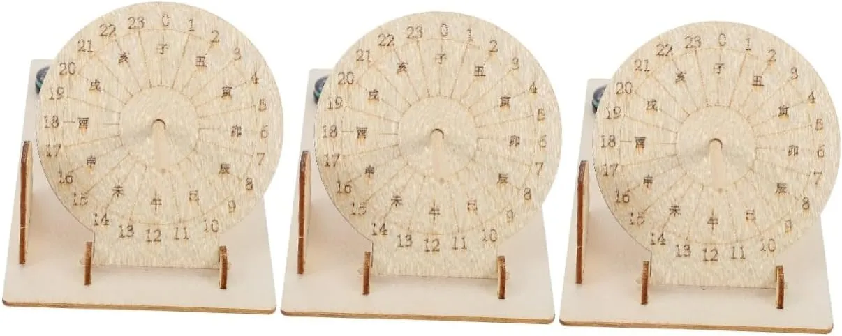 Boys and Girls and Teaching Aid for Home and Classroom Use Fun Experiment 3sets Sundial gossamer apprise souvenir Clock Model Educational Astronomy Toy for 