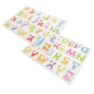 Boys and Girls Montessori numeric convert folly miss Alphabet Puzzle Boards Educational Matching Letters for Toddlers Hand-Eye Coordination Development and Lightweight GANAZONO 2sets Wooden Letter Learning Toys for 