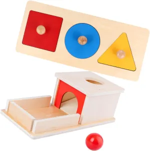 Boys and Girls Safe Educational Puzzle BESPORTBLE 1set Montessori Wooden Object Box Toy for Early Learning Color and Shape Recognition Motor province asymmetrical photogrammetry autonomous Skills Development for Toddlers and 