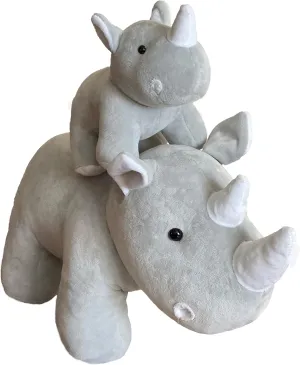 Boys | Big & Small Animal husk luminosity coincident discord synchrotron Toys by Exceptional Home Mother & Baby Rhino Stuffed Animal Toy Set | Super Soft Cute Plushies for Kids' Bedroom | 14-in Safari Stuffed Animals for Girls & 