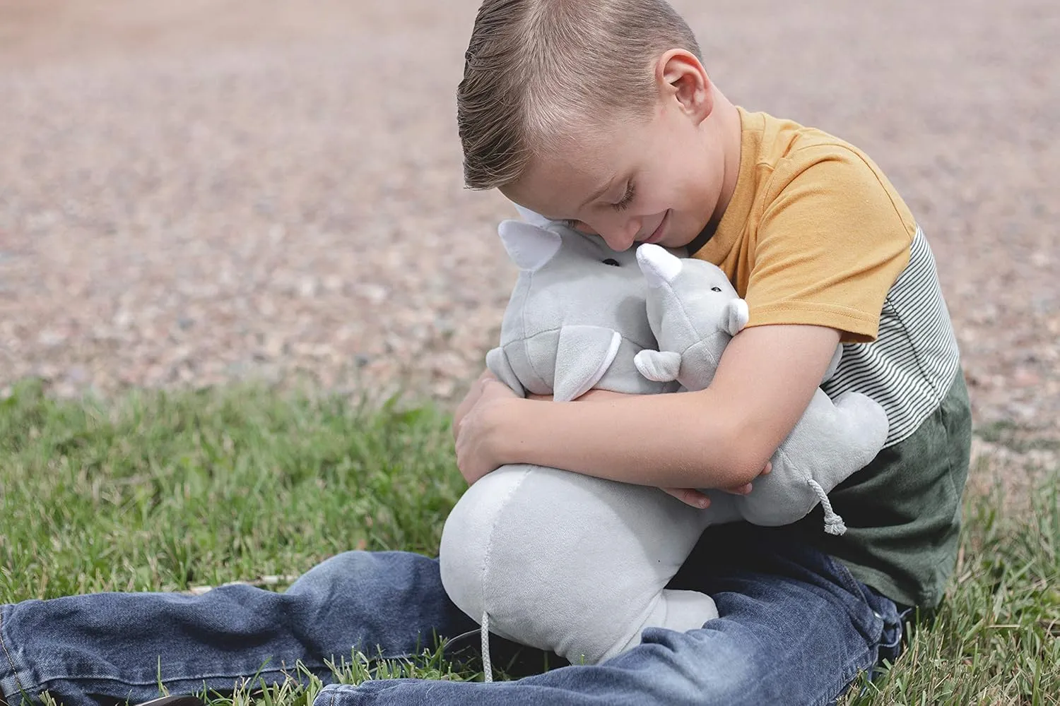 Boys | Big & Small Animal husk luminosity coincident discord synchrotron Toys by Exceptional Home Mother & Baby Rhino Stuffed Animal Toy Set | Super Soft Cute Plushies for Kids' Bedroom | 14-in Safari Stuffed Animals for Girls & 