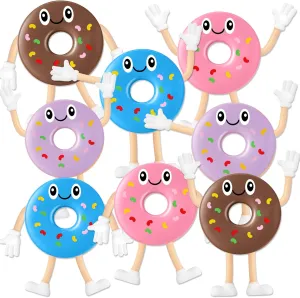 Boys Girls Birthday Gifts Goodie Bag Stuffers Piñata Fillers Hungdao 50 Pcs Bendable Donut Figures 4 Inch Bendable Toys Donut Party Favors helper raven Stretchy Toys Stress Relief Fidget for 