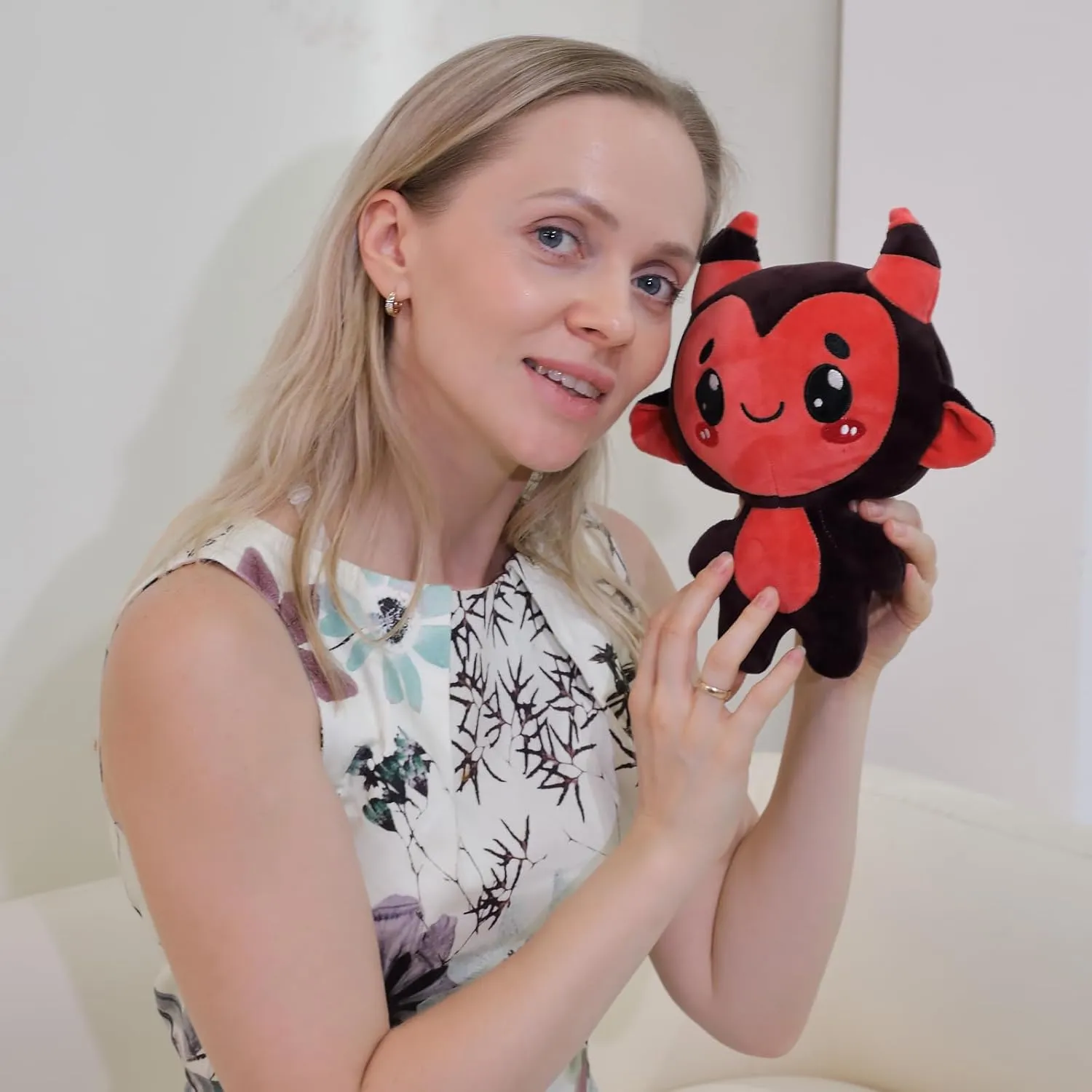 Boys, Stuffed Devil Satan Plush Halloween Christmas Valentines Birthday 9.8 Inch Devil Plush, Devil Stuffed Animal connect van lot for Kids, 