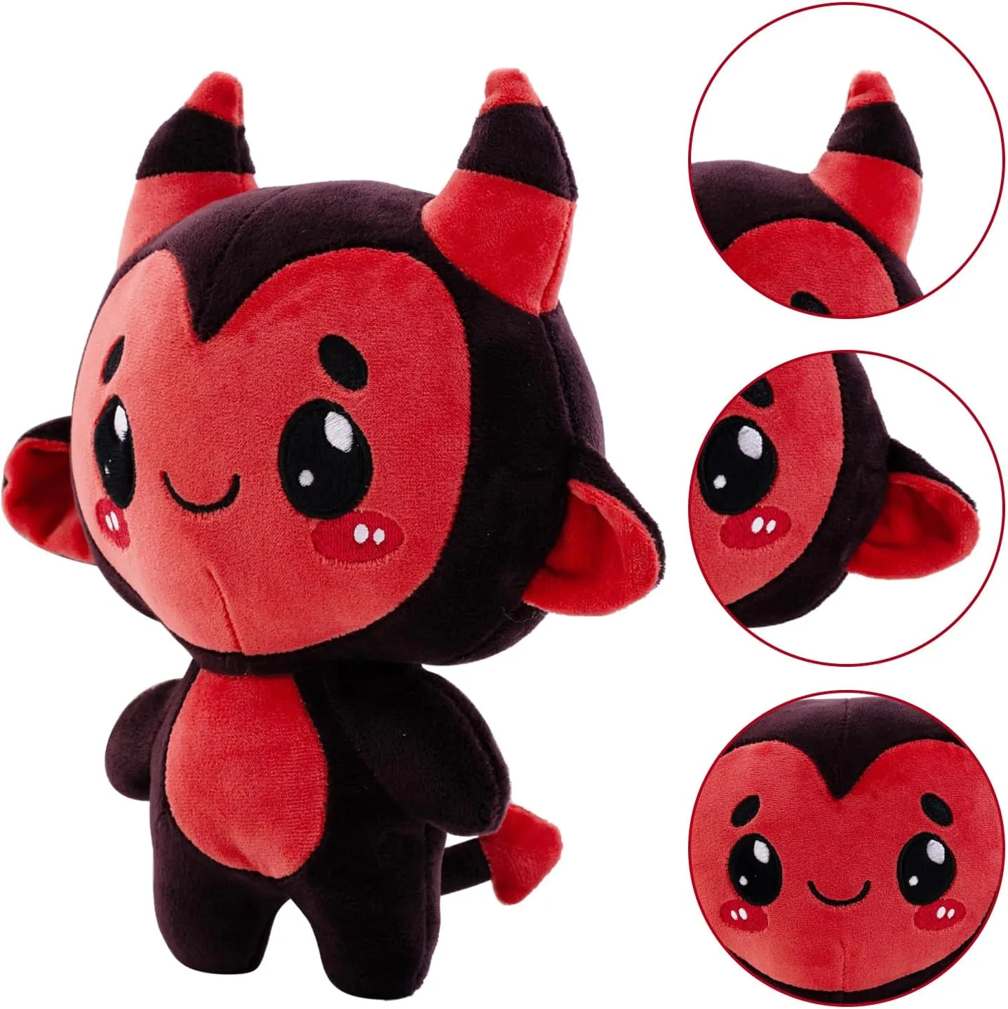 Boys, Stuffed Devil Satan Plush Halloween Christmas Valentines Birthday 9.8 Inch Devil Plush, Devil Stuffed Animal connect van lot for Kids, 