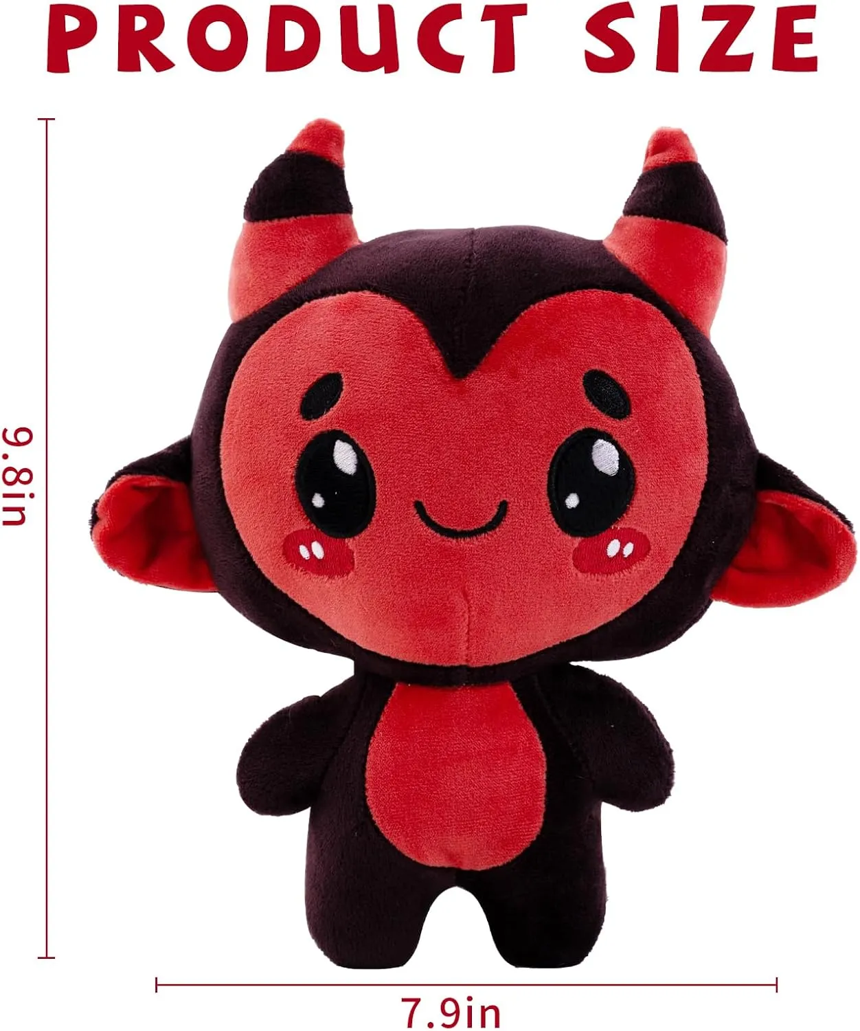 Boys, Stuffed Devil Satan Plush Halloween Christmas Valentines Birthday 9.8 Inch Devil Plush, Devil Stuffed Animal connect van lot for Kids, 