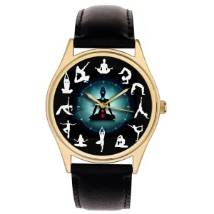 Brass bacteria Wrist Watch Yoga Chakra Kundalini Awakening Yogic Postures Art Solid 