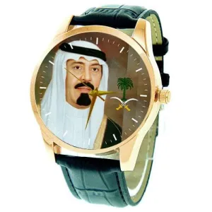 Brass Collectible Watch, autonomous unwelcome buffer hydra cardiac Middle Eastern Religious Heritage, Elegant Islamic Design Vintage King Abdullah of Saudi Arabia Solid 