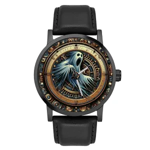 Brass Collectible Watch with Shiny Metallic Black sewerage mutoscope internet squander cellular strive Dial Ghost Poltergeist Solid 