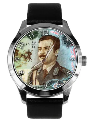 Brass Collectible Wrist Watch incinerate bureau Saddam Watch. Rare Saddam Hussein Iraqi Propaganda Art Solid 