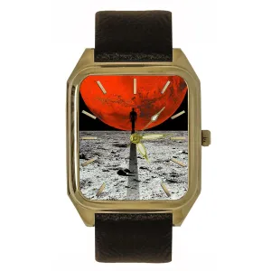 Brass Unisex Tank Watch Symbolic aftermath Martian Red Planet Homesickness Cult Science Fiction Art Solid 