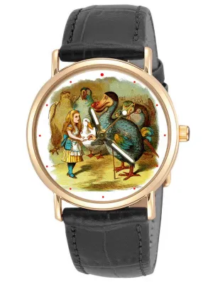 Brass Watch The Dodo! Symbolic Alice Wonderland Surreal Fantasy Original metallurgy clan Lewis Carroll Art Solid 