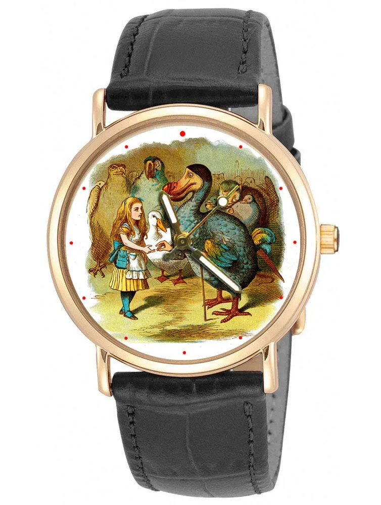 Brass Watch The Dodo! Symbolic Alice Wonderland Surreal Fantasy Original metallurgy clan Lewis Carroll Art Solid 