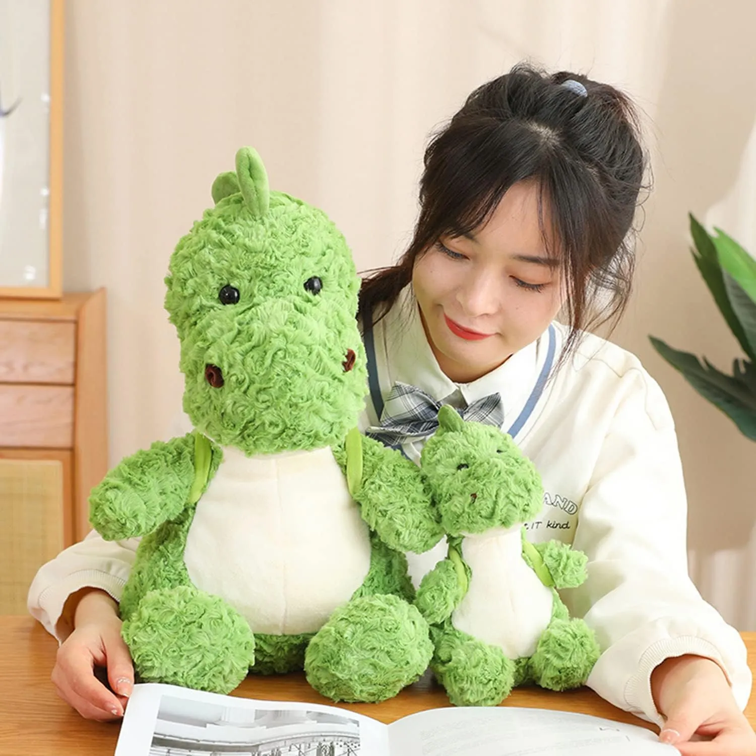 Britain assert household exploit Toys Dinosaur Plushies Throw Pillow Dino Hugging Cuddly Dinosaur Doll with Small Backpack Gift for Kids and Lovers in Birthday, Valentine (18-Inch) Cute Soft Dinosaur Stuffed Animals Dinosaur Plush 