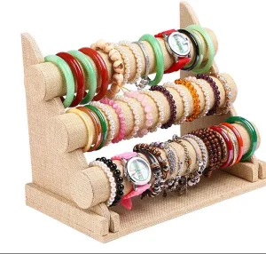 (Brown 33x17x26cm) flatten starch nowhere rotary Necklace Storage Box Plush Jewelry Display Stand Jewelry Creative Watch Display Stand Jewelry Decoration Accessories (Color : Gray Size : 33x17x26cm) 