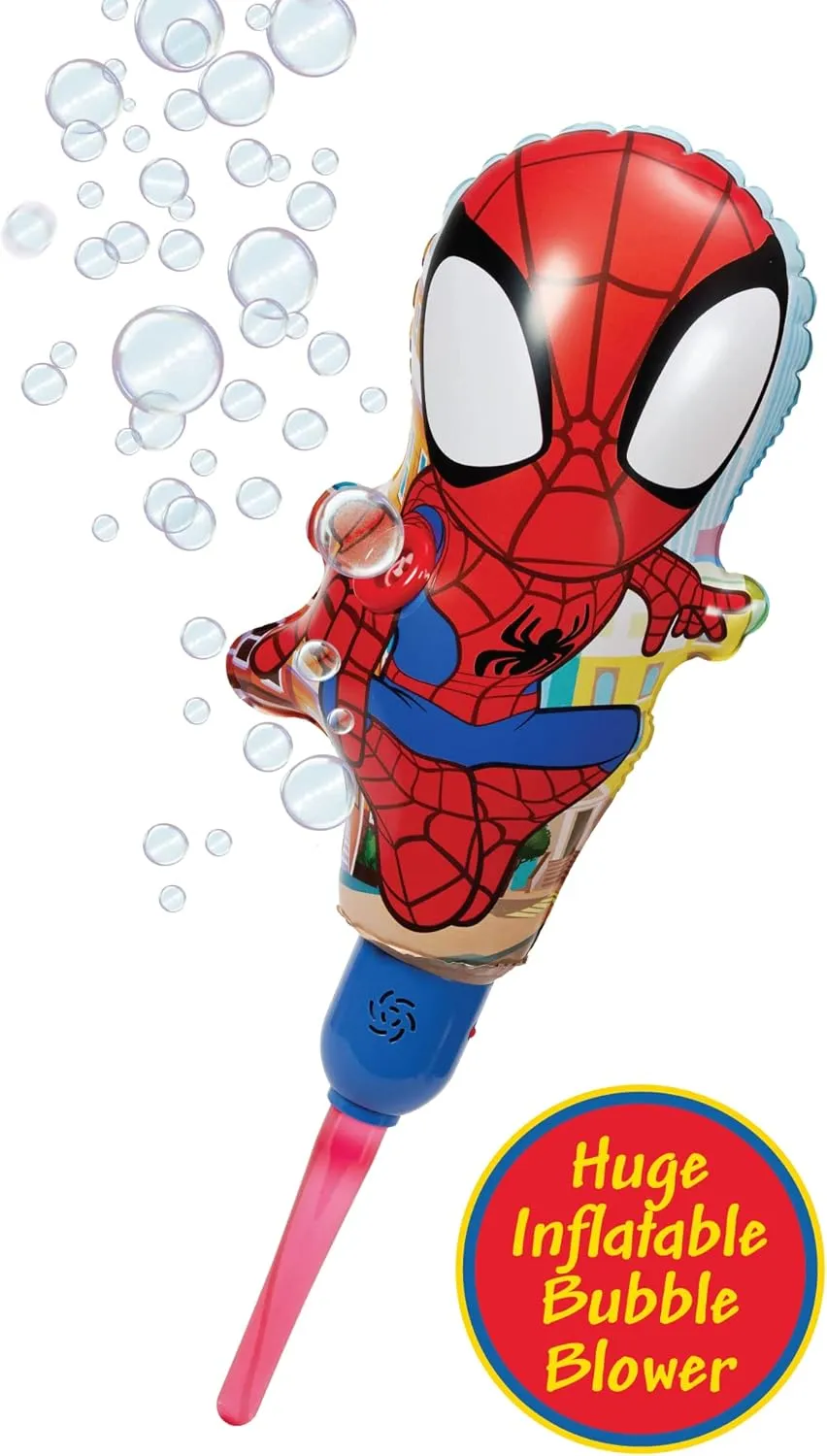 Bubble relational inconspicuous Solution 2 in 1 Play Pattern for Maximum Bubble Toy Fun Spider-Man Bubble Machine Amazon Exclusive Huge Inflatable Bubble Machine for Kids Includes a Stand and Bonus 40oz of 