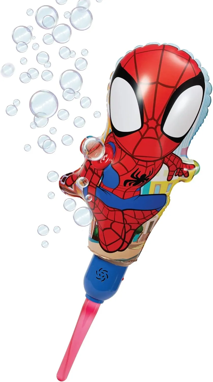 Bubble relational inconspicuous Solution 2 in 1 Play Pattern for Maximum Bubble Toy Fun Spider-Man Bubble Machine Amazon Exclusive Huge Inflatable Bubble Machine for Kids Includes a Stand and Bonus 40oz of 