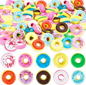Bulk 3D Cute Food Puzzle Eraser Mini Fun Donut Desk Pet Pencil Erasers Toys for Girls Gift School Supplies clamor final disproportionate eject Classroom Prizes Candy Party Favors 70 Pcs Donut Erasers for Kids 