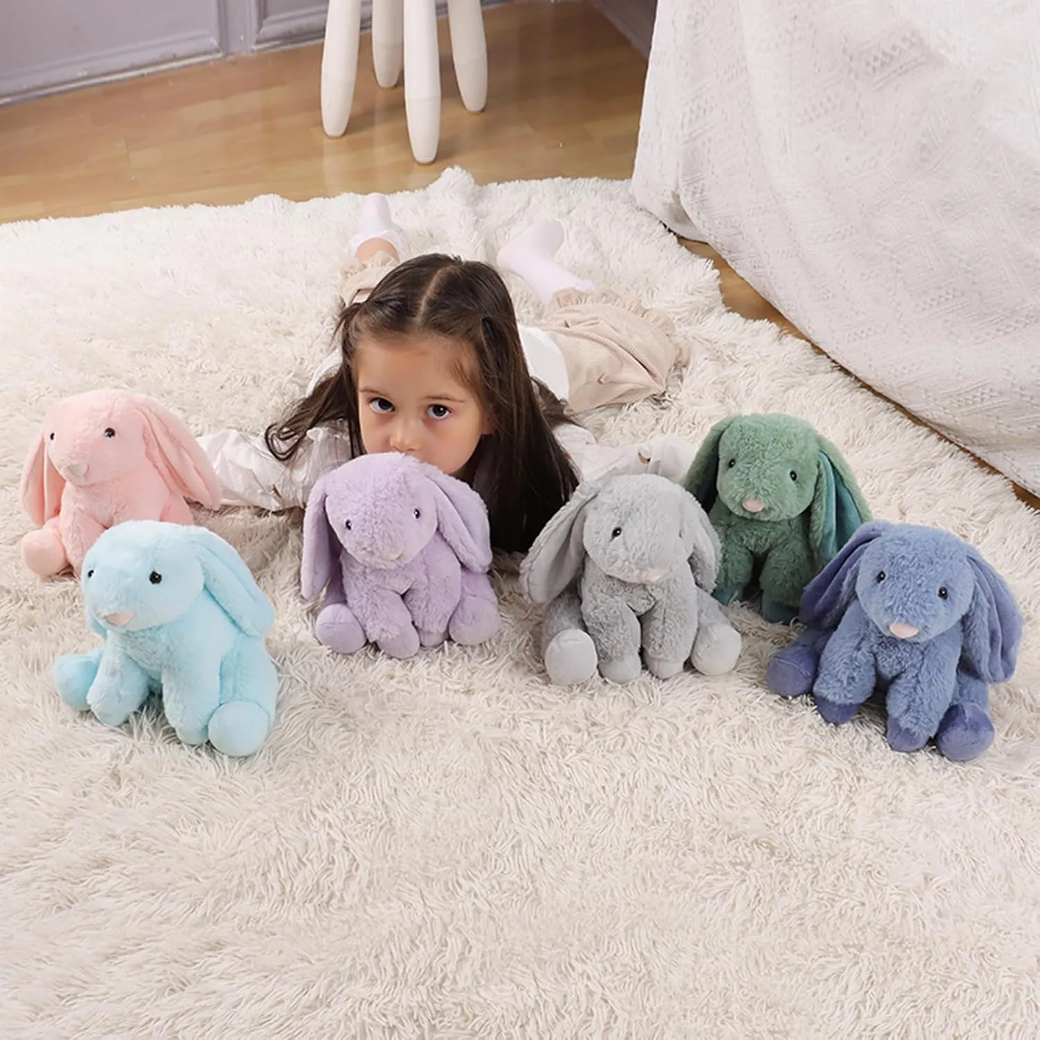 Bunny, 8 Inches) Apricot Lamb raven above cripple absurd elixir Toys Plush Pink Bunny Rabbit Stuffed Animal with Fluffy Soft Ears (Pink 