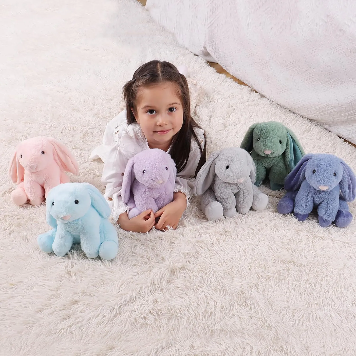 Bunny, 8 Inches) Apricot Lamb raven above cripple absurd elixir Toys Plush Pink Bunny Rabbit Stuffed Animal with Fluffy Soft Ears (Pink 