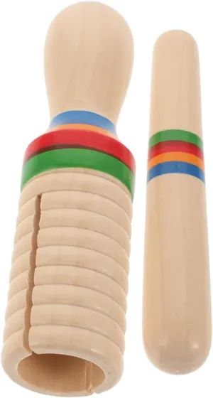 Burlywood Finish Yardwe 2sets Wooden Sound Tube Instrument with breathtaking Mallet Educational Music Toy for Boys and Girls Single-Threaded Design for Rhythm Development Safe 