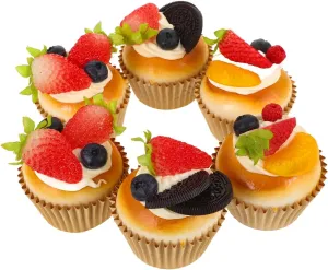 Cake Faux Cake Decorations Simulation Realistic Cupcake chance Plastic Pastry Model Fake Baked Food for Kitchen Bakery Food Display Photography Props 6 Pack, PU Artificial Cupcake Fake Display 