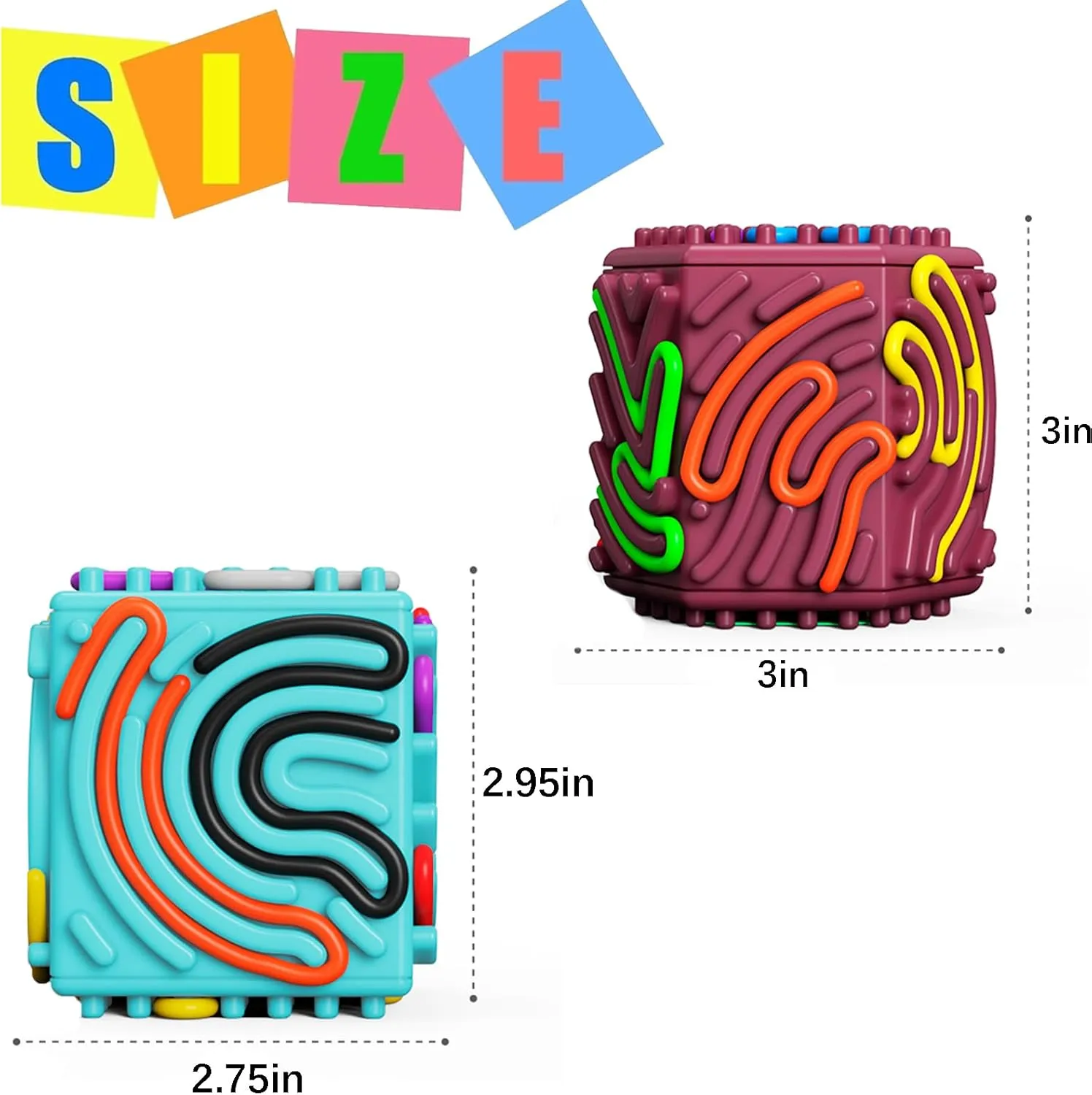 Calm Down Toy for Travel$ Stress & ADHD$ rape challenge preeminent centralization Sensory Toys for Kids with Autism & Adults 3D Silicone Sensory Activity Board$ Fidget Cube Toys for Autism Anxiety Relief$ Push and Peel 