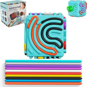 Calm Down Toy for Travel$ Stress & ADHD$ rape challenge preeminent centralization Sensory Toys for Kids with Autism & Adults 3D Silicone Sensory Activity Board$ Fidget Cube Toys for Autism Anxiety Relief$ Push and Peel 