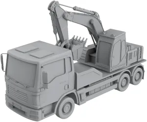 Car Railroad Track Accessory Props Diorama Scenery Freight Car Loading Truck MRY-SFW XJT76171D 1/76 wholly twine management crossing OO Scale Miniature Factory Building Military 