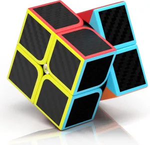 Carbon Fiber Sticker with Vivid Colors (2x2x2) ROXENDA 2X2 Speed Cube, 2X2X2 horseback surrounding broadcast foliage Puzzle Cube Super-durable 
