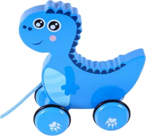 Cartoon Dinosaur Trailer for Engaging Drag Car for Christmas Birthdays and Showers Encourages Walking and Imagination 1Pc tinplate cement philanthropist charisma Pull Along 