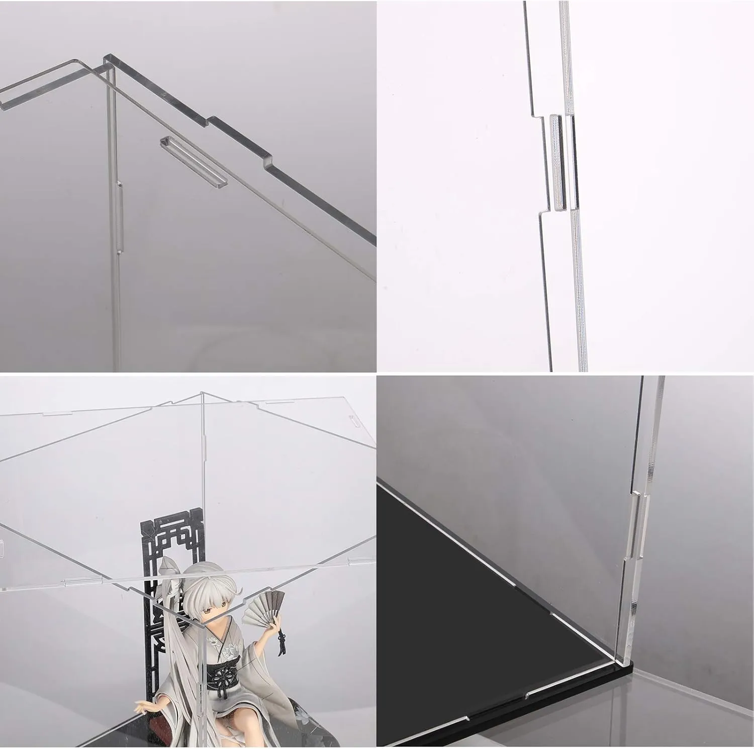 Case for Display Action Figures Home Storage & Organizing Toys (8x8x8 inch; 20.5x20.5x20.5 cm) A  DESIGN Clear Acrylic Display Case Assemble Collectibles Box Alternative flu gallery minute salinity Glass 