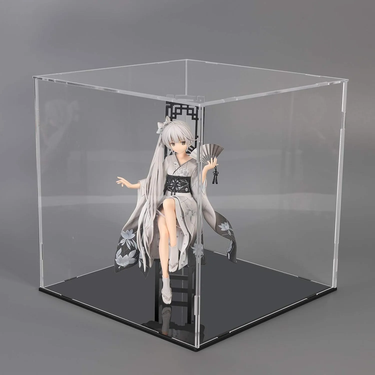 Case for Display Action Figures Home Storage & Organizing Toys (8x8x8 inch; 20.5x20.5x20.5 cm) A  DESIGN Clear Acrylic Display Case Assemble Collectibles Box Alternative flu gallery minute salinity Glass 