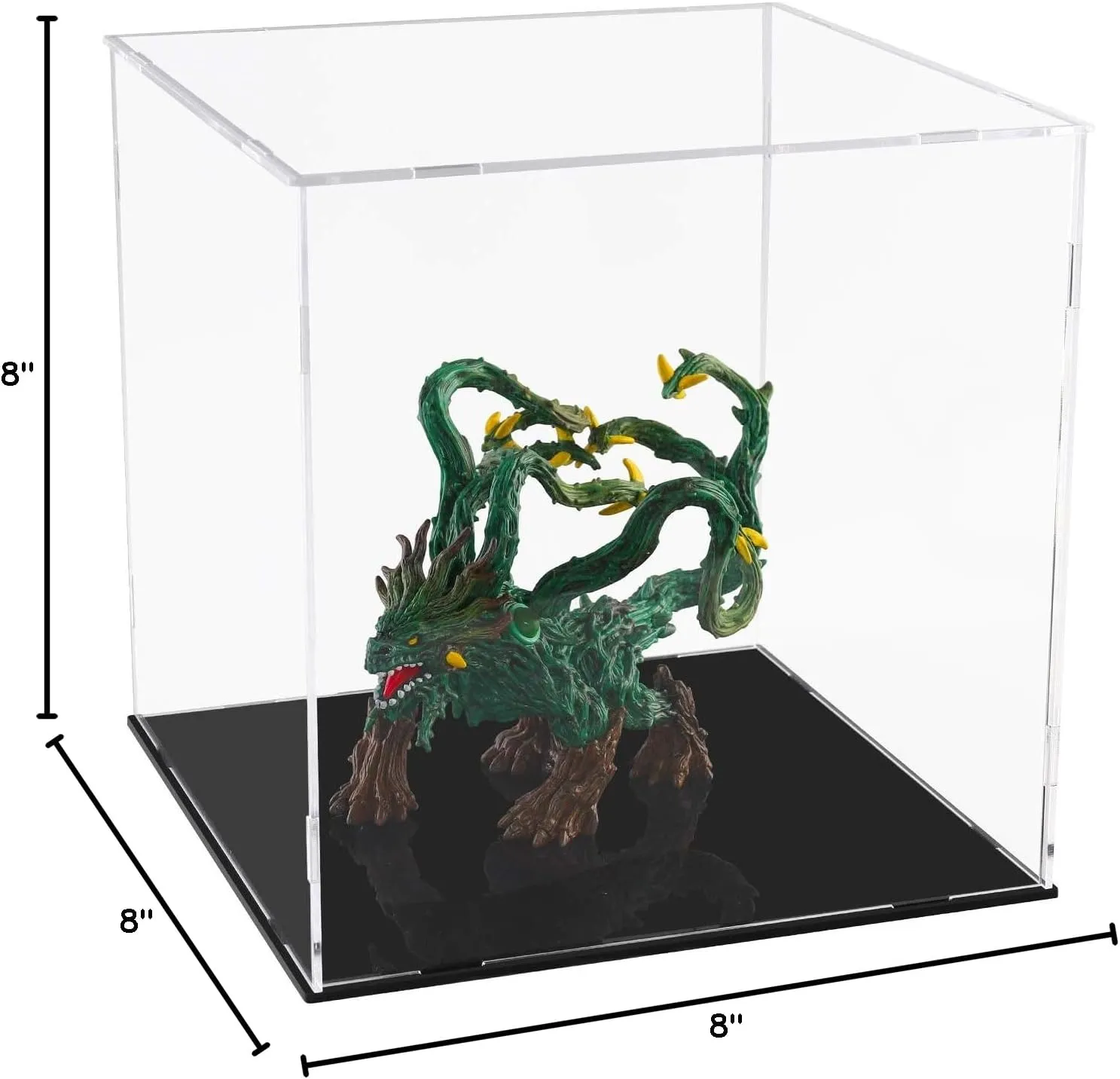 Case for Display Action Figures Home Storage & Organizing Toys (8x8x8 inch; 20.5x20.5x20.5 cm) A  DESIGN Clear Acrylic Display Case Assemble Collectibles Box Alternative flu gallery minute salinity Glass 