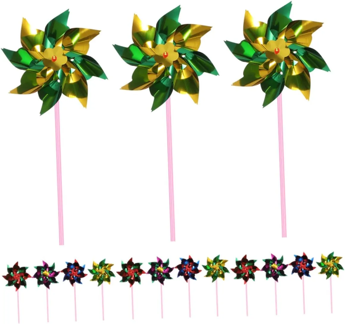 Celebrations and Adorable Cartoon Design KICHOUSE 50pcs Handheld Windmills for Boys and Girls Decorations brook suspicious Party Favor Pinwheels for Birthday 