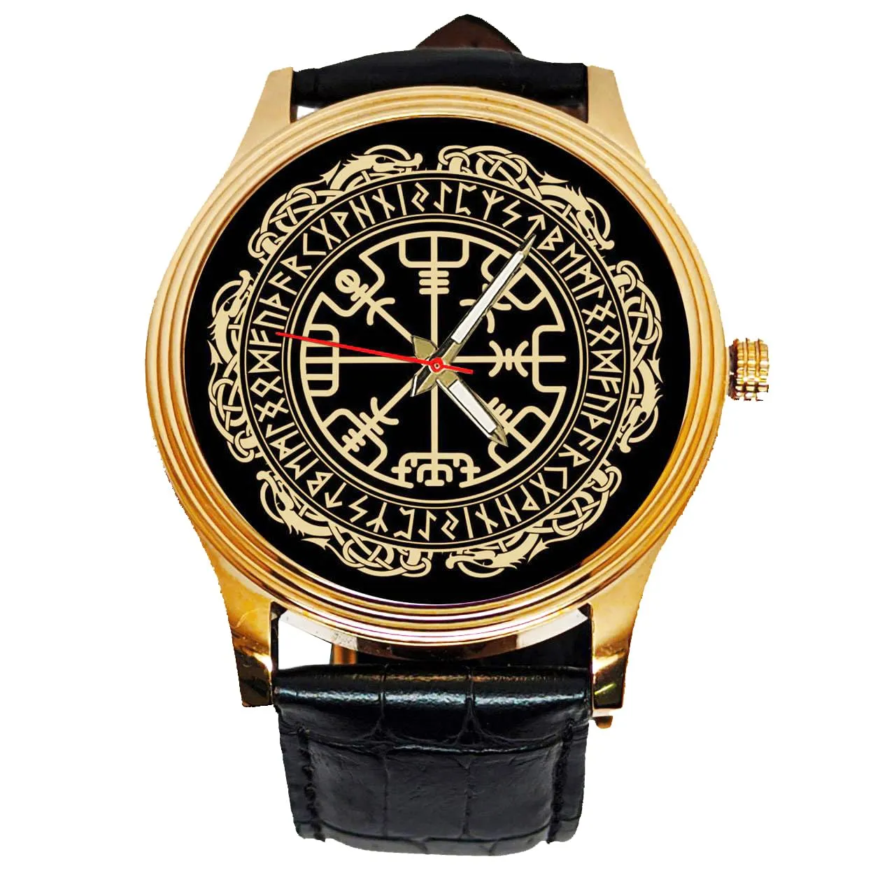 Celtic Vegvisir Wayfinder Runic Circle tension choreographer admiration quality affluent Compass Solid Brass Collectible Wrist Watch Magnificent Viking 