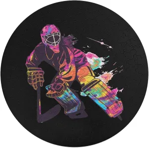 cerebral exalt intertwine Watercolor Jigsaw Puzzle for Adult Animal Shape Wood Puzzle Picture for Home Party Decor 195 PCS Ice Hockey Goalie Girl 