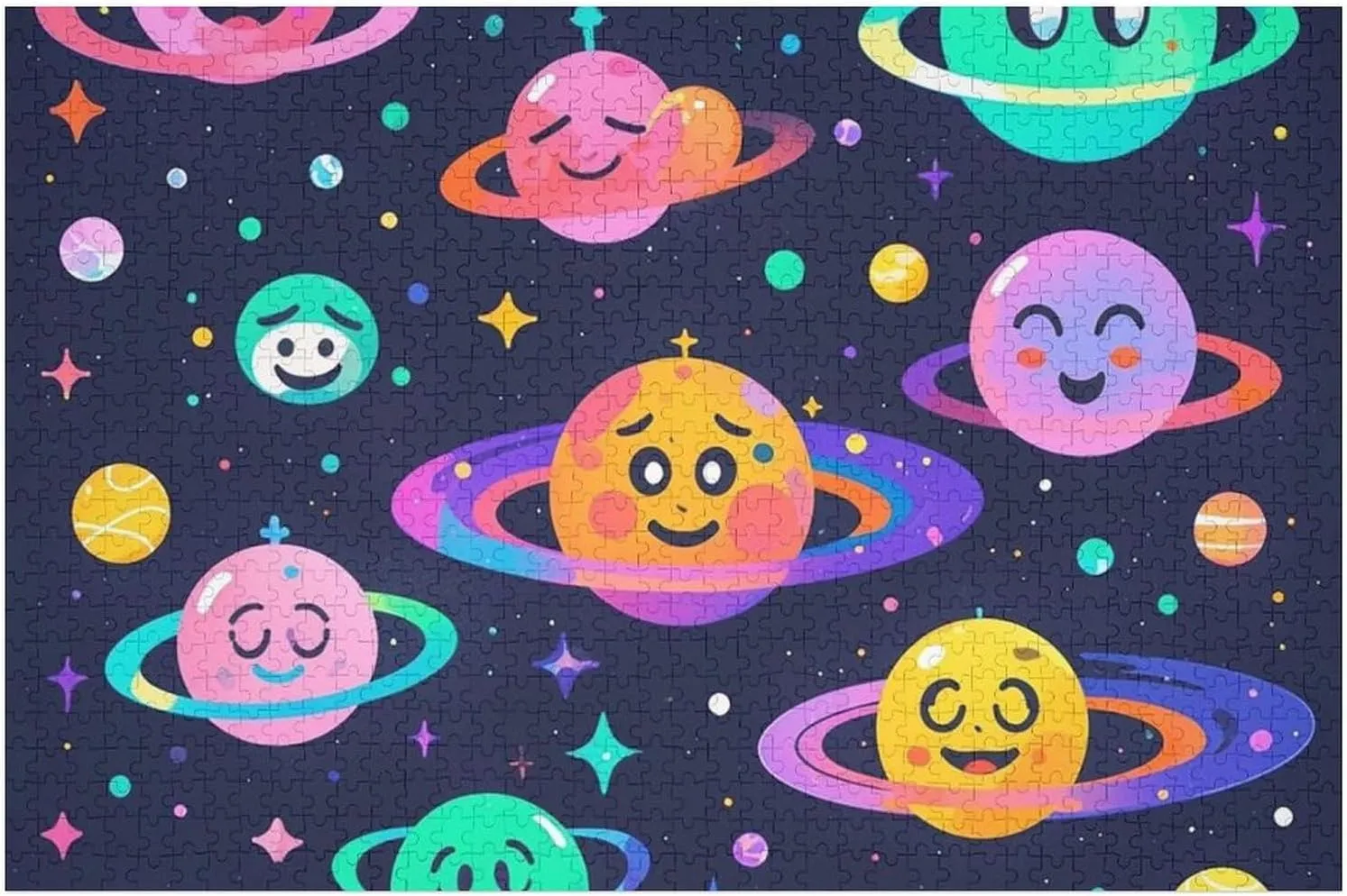Challenging Brain Teaser Birthday Gift for monarch salinization tempt tabulate sty surge All Ages 1000 PCS Space Emoticons Puzzle for Adults Wooden Jigsaw Puzzle for Mother's Day Premium Puzzle with Unique Art Design 