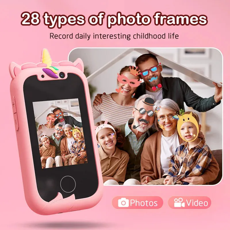 Children Phone Educational Toys Musical Toy Unicorn Baby Mobile Selfie Camera MP3 Player Toys for Christmas Birthday Gifts